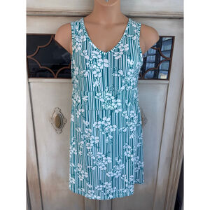EUC Title Nine‎ Dress Breeze V-Neck Tank Stretch Floral | Size Lg